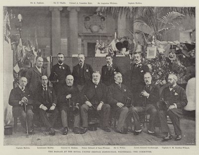 Der Basar im Royal United Service Institution, Whitehall, das Komitee von English Photographer