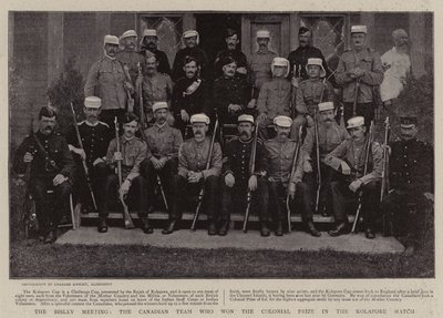 Das Bisley-Treffen, das kanadische Team, das den Kolonialpreis im Kolapore-Match gewann von English Photographer