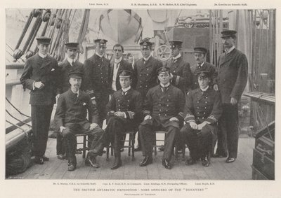 Die britische Antarktis-Expedition, einige Offiziere der Discovery von English Photographer