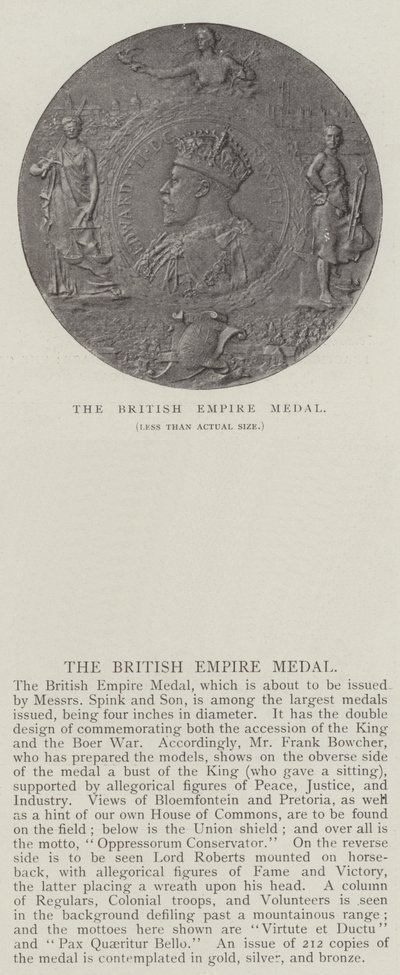 Die British Empire Medal von English Photographer