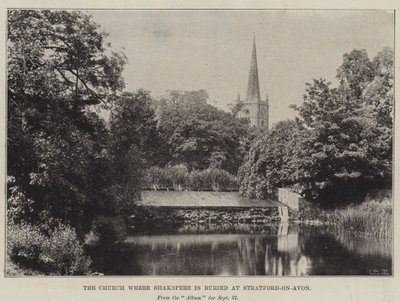Die Kirche, in der Shakespeare in Stratford-upon-Avon begraben ist von English Photographer