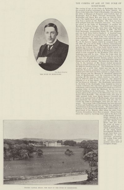 Die Volljährigkeit des Duke of Roxburghe von English Photographer