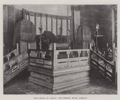 Die Krise in China, der Thronsaal, Peking von English Photographer