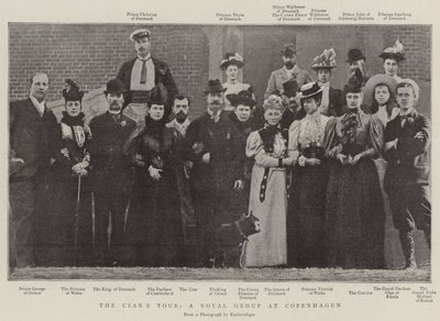 Die Reise des Zaren, eine königliche Gruppe in Kopenhagen von English Photographer