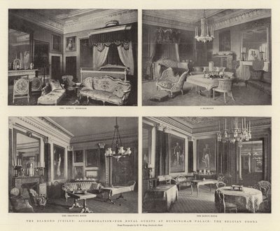 Das Diamantjubiläum, Unterkünfte für königliche Gäste im Buckingham Palace, die belgischen Zimmer von English Photographer