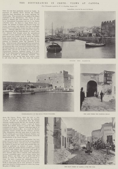 Die Unruhen auf Kreta, Ansichten in Candia von English Photographer