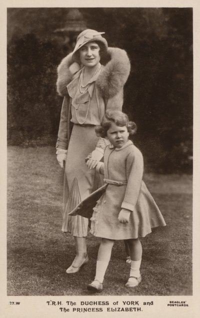 Die Herzogin von York und Prinzessin Elizabeth von English Photographer