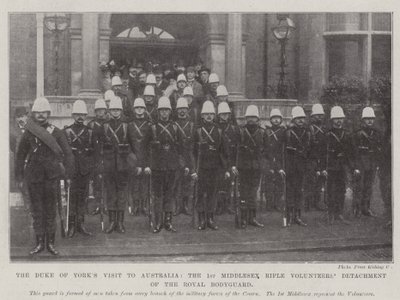 Der Besuch des Herzogs von York in Australien, das 1. Middlesex Rifle Volunteers Detachment der königlichen Leibgarde von English Photographer
