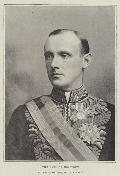 Der Earl of Hopetoun, Gouverneur von Victoria, Australien von English Photographer