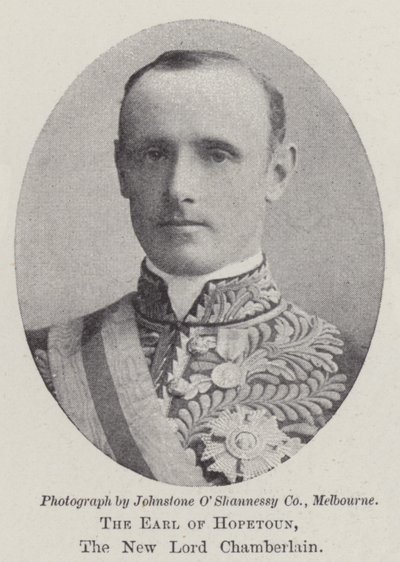 Der Earl of Hopetoun, der neue Lord Chamberlain von English Photographer
