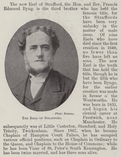 Der Earl von Strafford von English Photographer