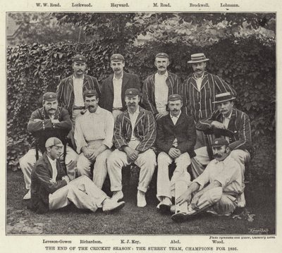 Das Ende der Cricket-Saison, das Surrey-Team, Meister von 1895 von English Photographer
