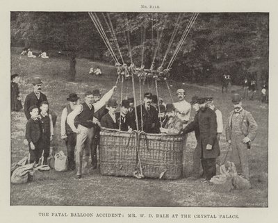 Der tödliche Ballonunfall, Mr. W. D. Dale im Crystal Palace von English Photographer