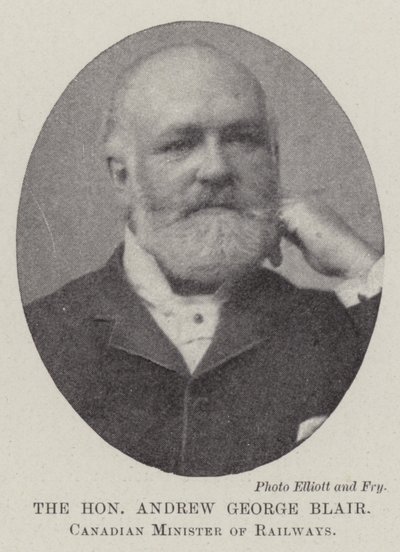 Der ehrenwerte Andrew George Blair, kanadischer Eisenbahnminister von English Photographer