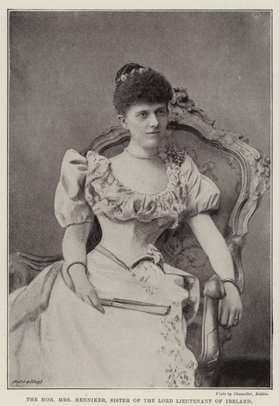 Die ehrenwerte Mrs Henniker, Schwester des Lord Lieutenant von Irland von English Photographer
