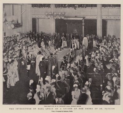 Die Investitur von Earl Lucan als Ritter des Ordens von St. Patrick von English Photographer