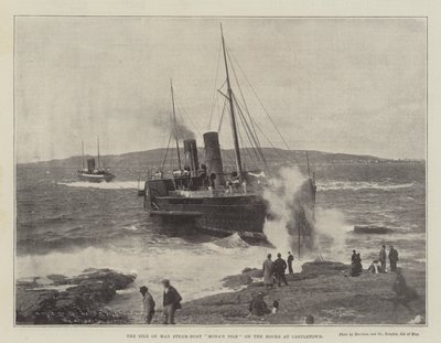 Das Dampfschiff der Isle of Man, Monas Isle, auf den Felsen bei Castletown von English Photographer
