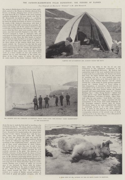 Die Jackson-Harmsworth-Polar-Expedition, das Auffinden von Nansen von English Photographer