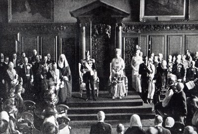 Der König appelliert an das Volk von Irland im Rathaus, Illustration aus 