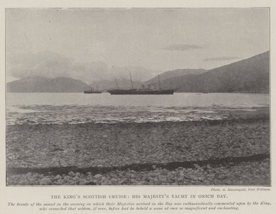 Die schottische Kreuzfahrt des Königs, die königliche Yacht in der Onich-Bucht von English Photographer