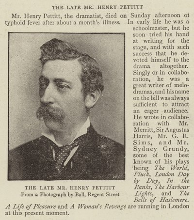 Der verstorbene Mr. Henry Pettitt von English Photographer