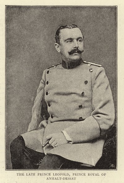 Der verstorbene Prinz Leopold, Kronprinz von Anhalt-Dessau von English Photographer