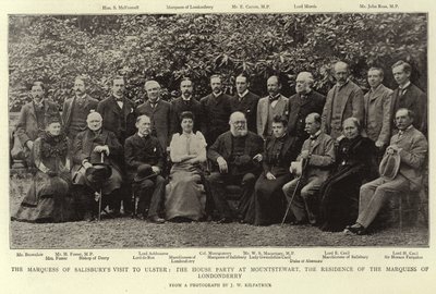 Der Besuch des Marquess von Salisbury in Ulster, die Hausgesellschaft in Maountstewart, der Residenz des Marquess von Londonderry von English Photographer