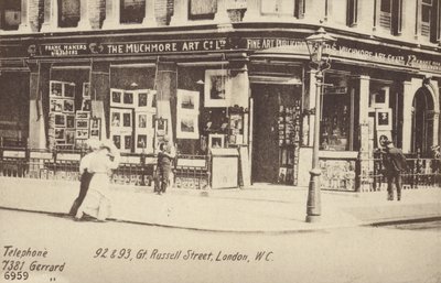 The Muchmore Art Co Ltd, 92 und 93, Great Russell Street, London, W C von English Photographer
