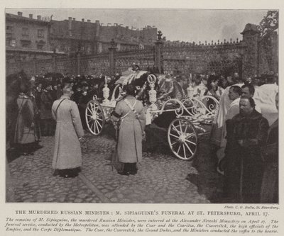 Der ermordete russische Minister, M. Sipiaguines Beerdigung in St. Petersburg, 17. April von English Photographer