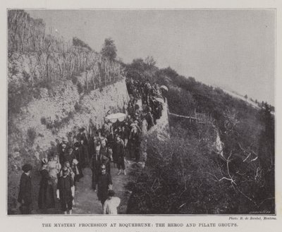 Die Mysterienprozession in Roquebrune, die Herodes- und Pilatus-Gruppen von English Photographer
