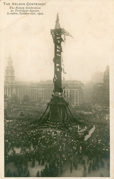 Die Nelson-Feier am Trafalgar Square, London, 21. Oktober 1905 von English Photographer