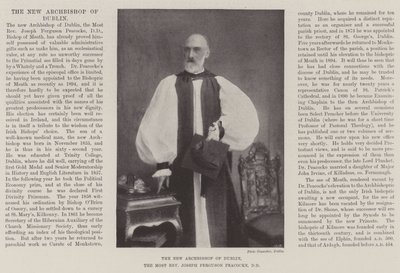 Der neue Erzbischof von Dublin, der Hochwürdigste Joseph Ferguson Peacocke, DD von English Photographer