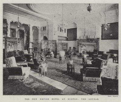 Das neue Empire Hotel in Buxton, die Lounge von English Photographer