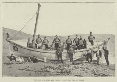 Das neue Rettungsboot und die Besatzung, Atherfield, Isle of Wight von English Photographer
