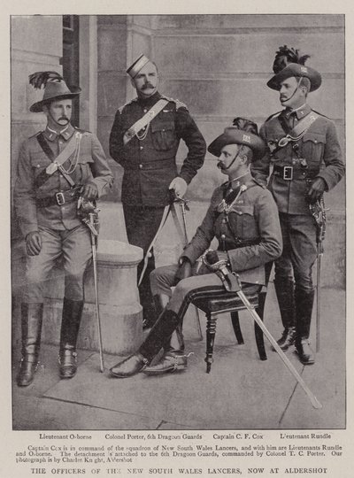 Die Offiziere der New South Wales Lancers, jetzt in Aldershot von English Photographer