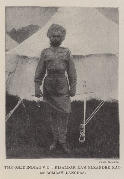 Der einzige indische VC, Risaldar Ram Elxander Rao, 1. Bombay Lancers von English Photographer