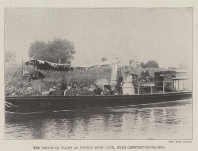 Der Prinz von Wales an der Schleuse Penton Hook, in der Nähe von Chertsey-on-Thames von English Photographer