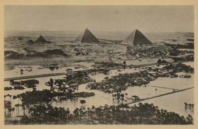Die Pyramiden zur Flutzeit, Gizeh, Ägypten von English Photographer