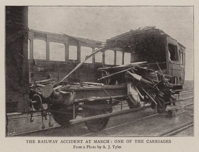 Der Eisenbahnunfall in March, einer der Waggons von English Photographer