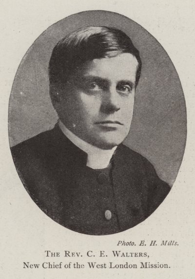 Der Reverend C. E. Walters, neuer Leiter der West London Mission von English Photographer