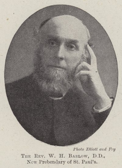 Der Reverend W. H. Barlow, DD, neuer Domherr von St. Pauls von English Photographer