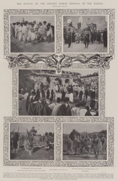 Die Wiederbelebung des antiken römischen Festes der Palilia von English Photographer