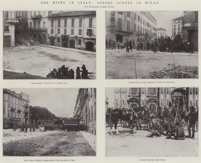 Die Unruhen in Italien, Straßenszenen in Mailand von English Photographer