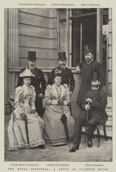 Die königliche Verlobung, eine Gruppe im Clarence House von English Photographer