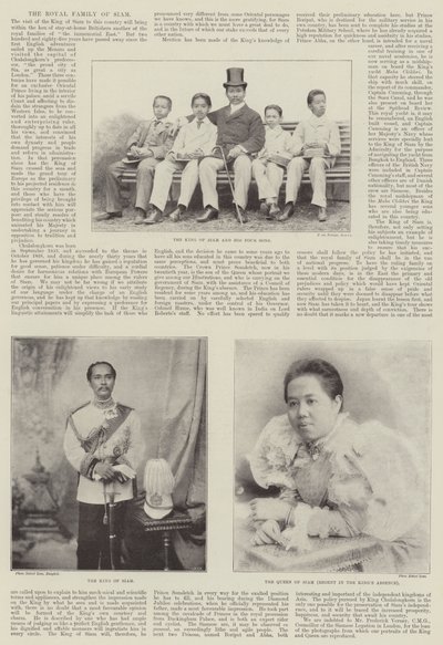 Die königliche Familie von Siam von English Photographer
