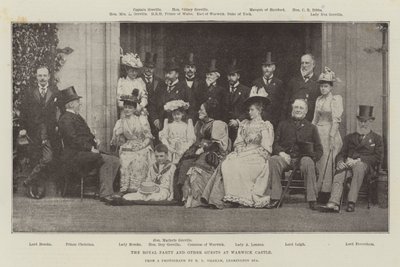 Die königliche Gesellschaft und andere Gäste auf Warwick Castle von English Photographer