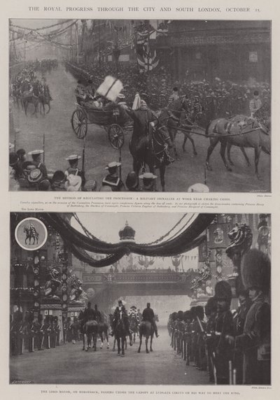 Der königliche Fortschritt durch die Stadt und Süd-London, 25. Oktober von English Photographer