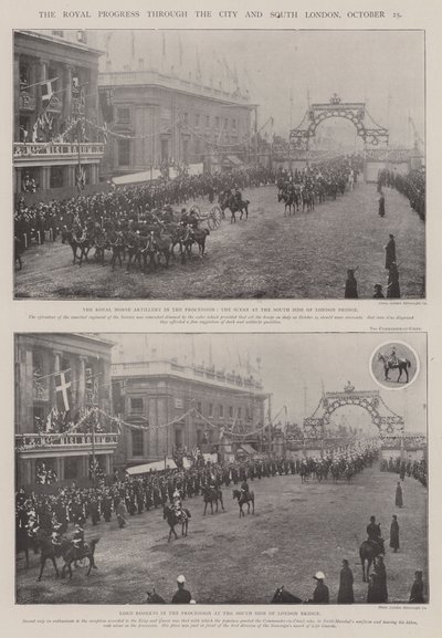Der königliche Fortschritt durch die Stadt und Süd-London, 25. Oktober von English Photographer