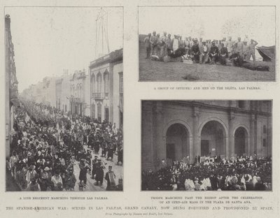 Der spanisch-amerikanische Krieg, Szenen in Las Palmas, Gran Canaria, jetzt von Spanien befestigt und versorgt von English Photographer