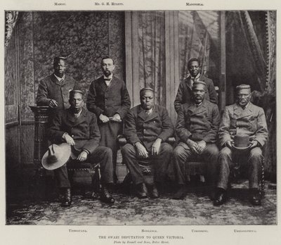 Die Swazi-Delegation bei Königin Victoria von English Photographer